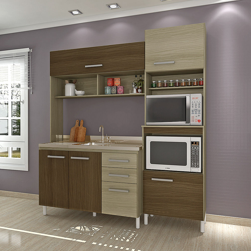 Cozinha Compacta Casablanca 6 Portas 2 Gavetas Cream Malbec Cozinha Compacta Casablanca 6 Portas 2 Gavetas Cream Malbec